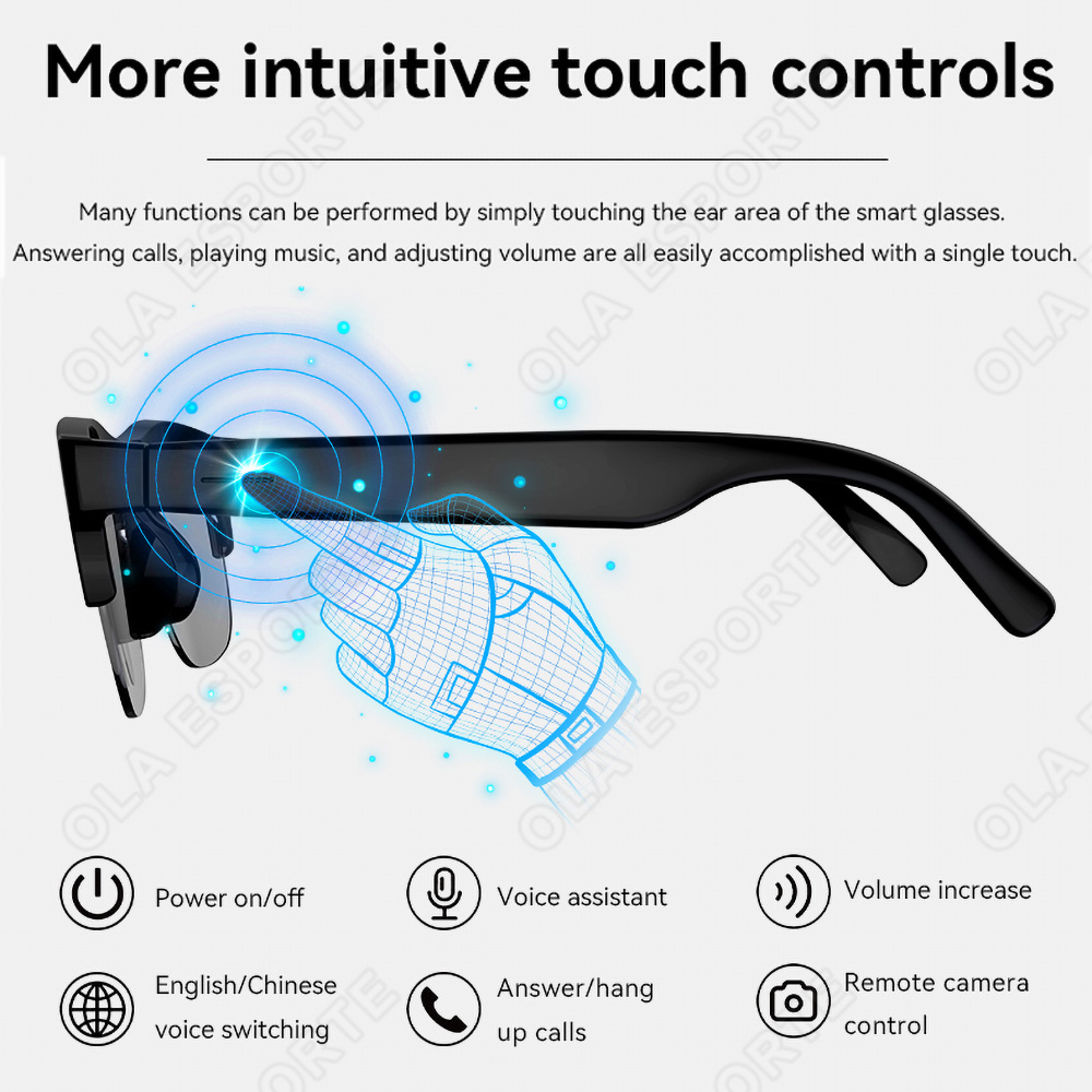 NEW Smart Glasses V5.3 Bluetoo - Video Gaming & Esports Usd Acc 评论和价格